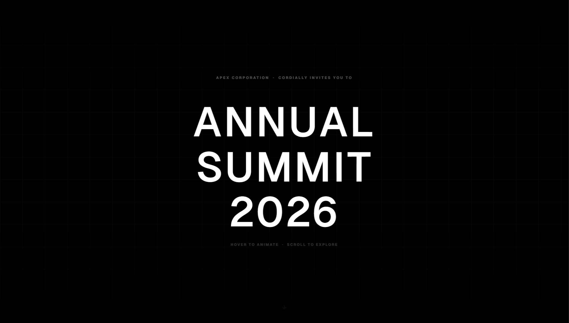 Annual Summit 2026 — Cinematic Corporate Invitation